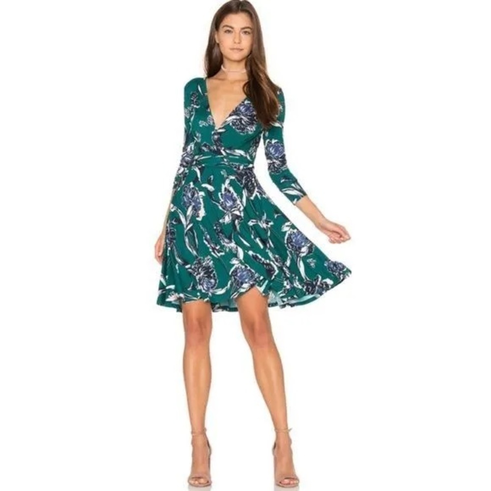 Yumi Kim Double Cross Jersey Dress in Calla Lilly Print Womens Size Small